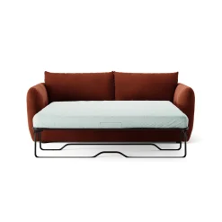 Leigh 86" Velvet Sofa Bed - Hale Rust