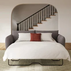 Leigh 86" Velvet Sofa Bed - Hale Warm Gray