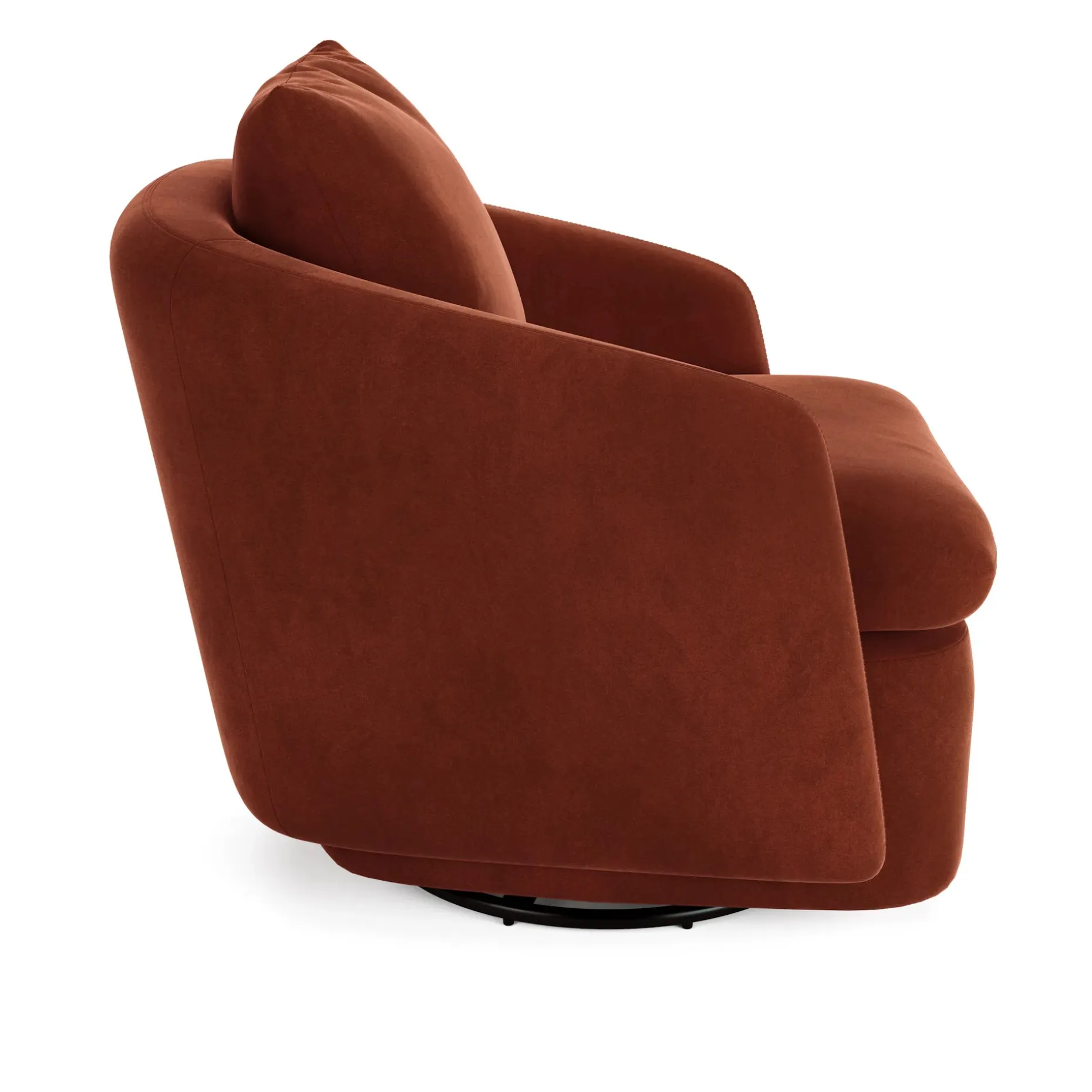 Leigh 33" Velvet Swivel Lounge Chair - Hale Rust