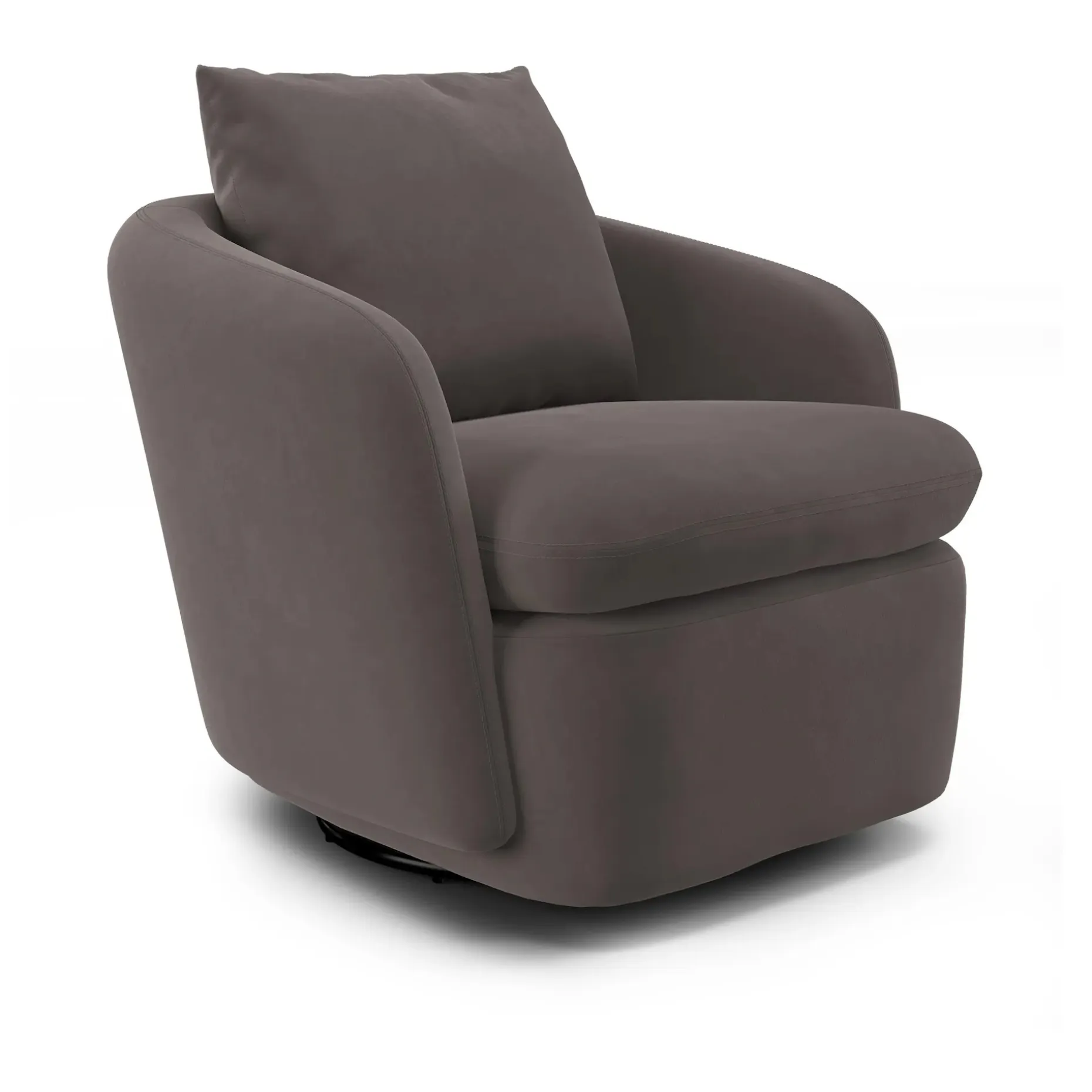 Leigh 33" Velvet Swivel Lounge Chair - Hale Warm Gray