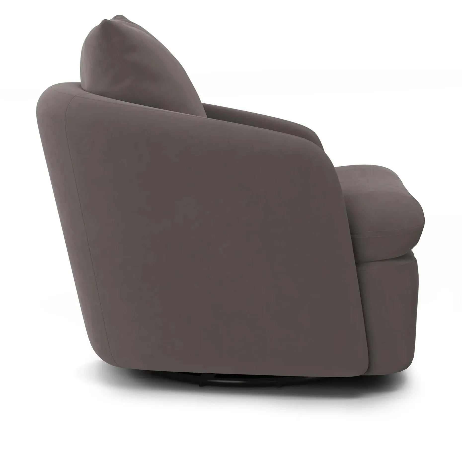 Leigh 33" Velvet Swivel Lounge Chair - Hale Warm Gray
