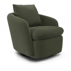Leigh 33" Velvet Swivel Lounge Chair - Hale Fir Green