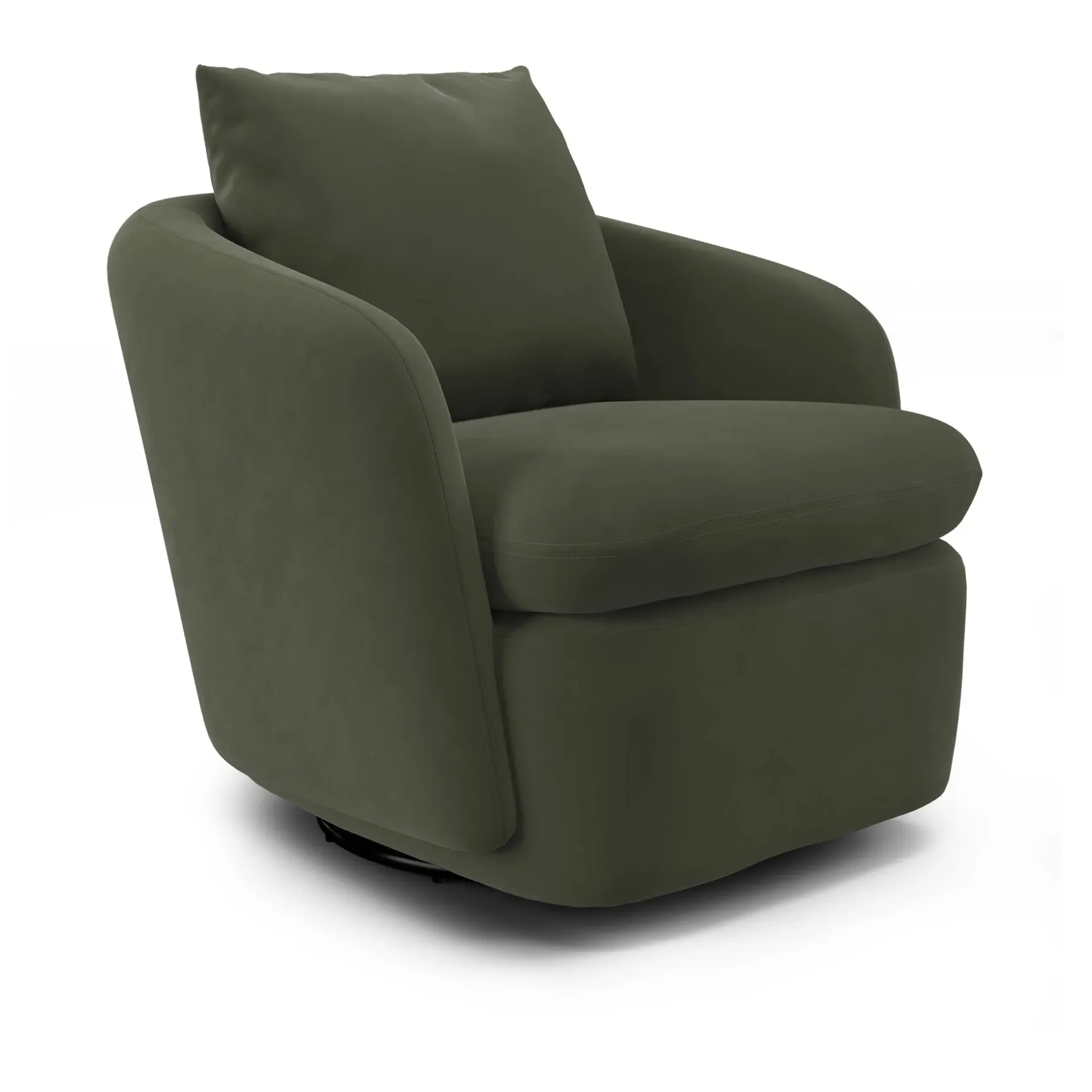 Leigh 33" Velvet Swivel Lounge Chair - Hale Fir Green