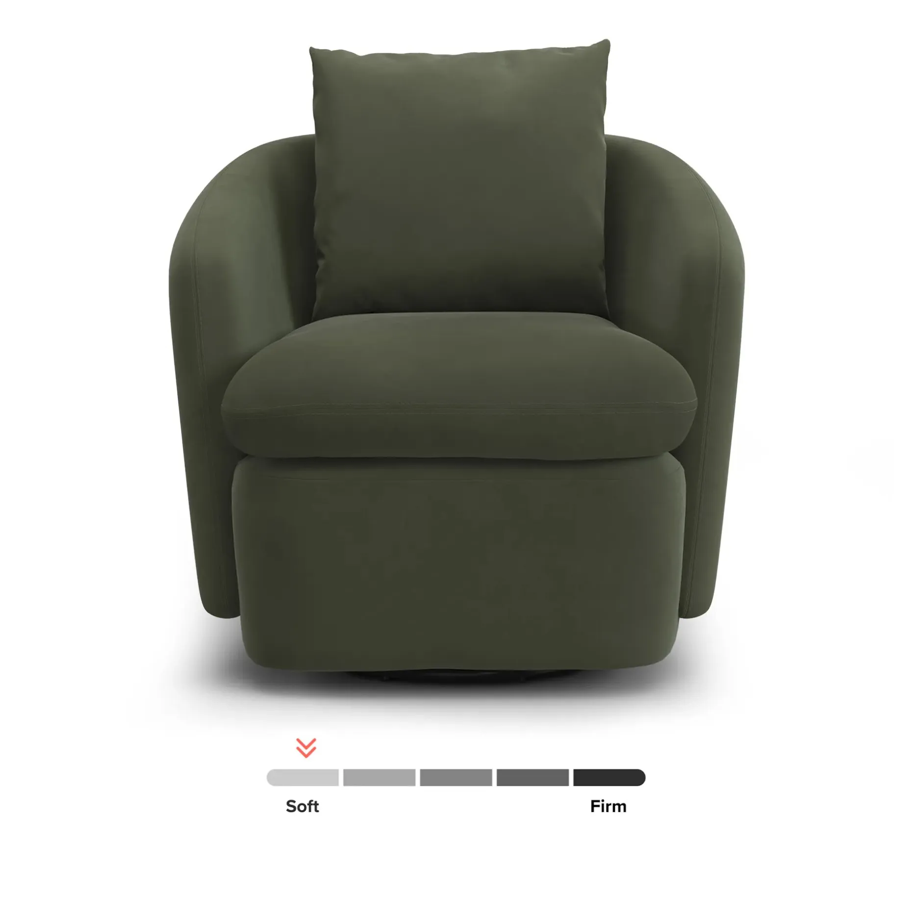 Leigh 33" Velvet Swivel Lounge Chair - Hale Fir Green