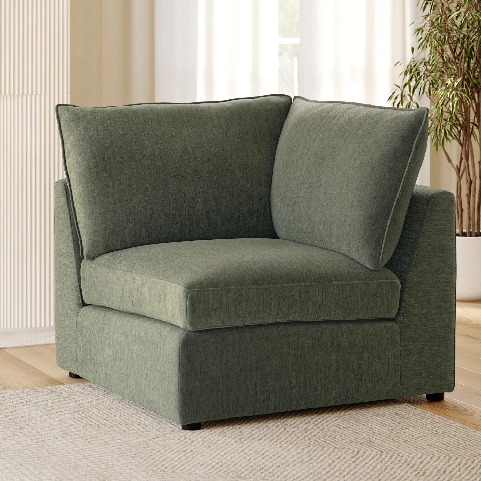 Lenae 38" Corner Module - Eleos Green