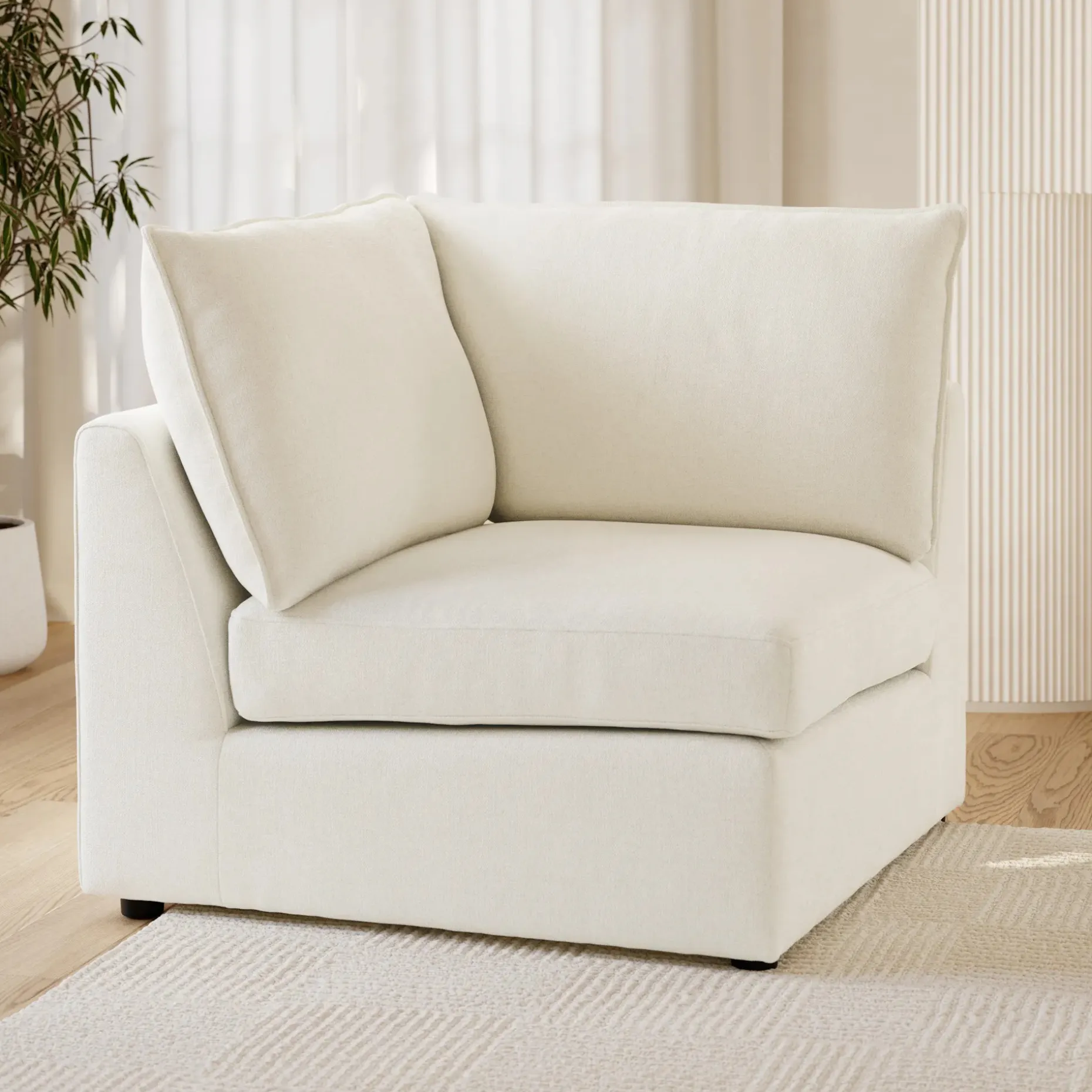 Lenae 38" Corner Module - Savoy Ivory