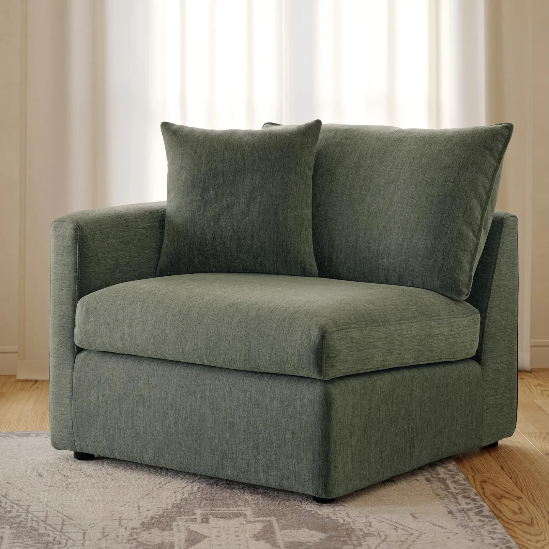 Lenae 36" Left Arm Module - Eleos Green