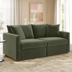 Lenae 72" Modular Loveseat - Eleos Green