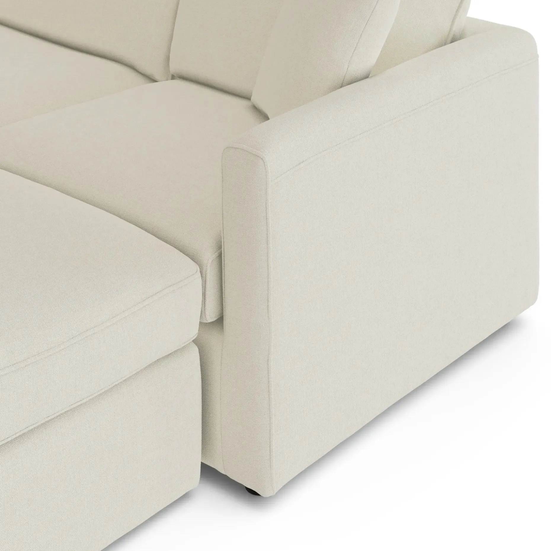 Lenae 104" Reversible Modular Sectional - Savoy Ivory