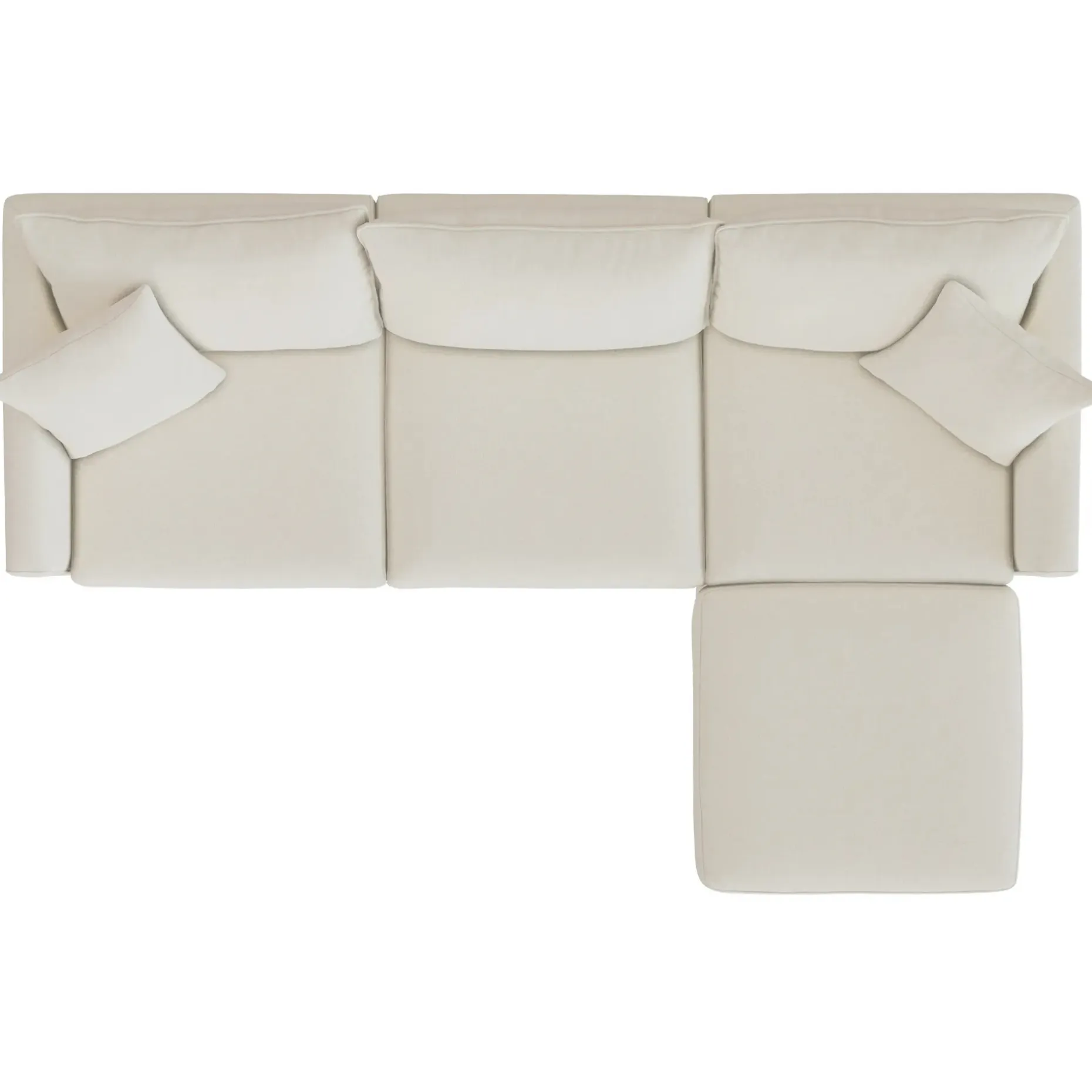 Lenae 104" Reversible Modular Sectional - Savoy Ivory