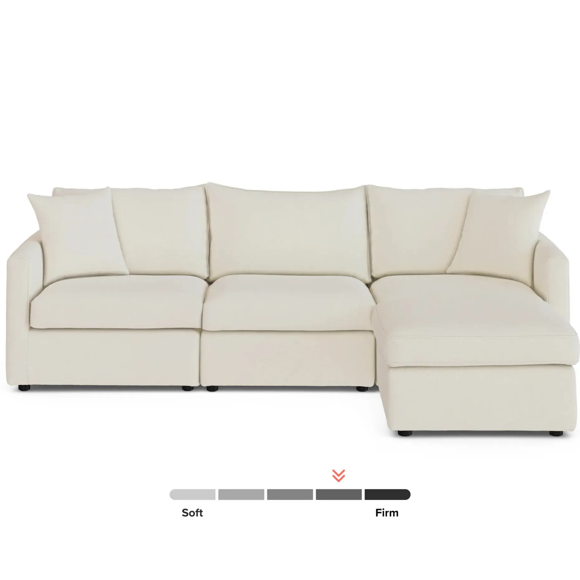Lenae 104" Reversible Modular Sectional - Savoy Ivory