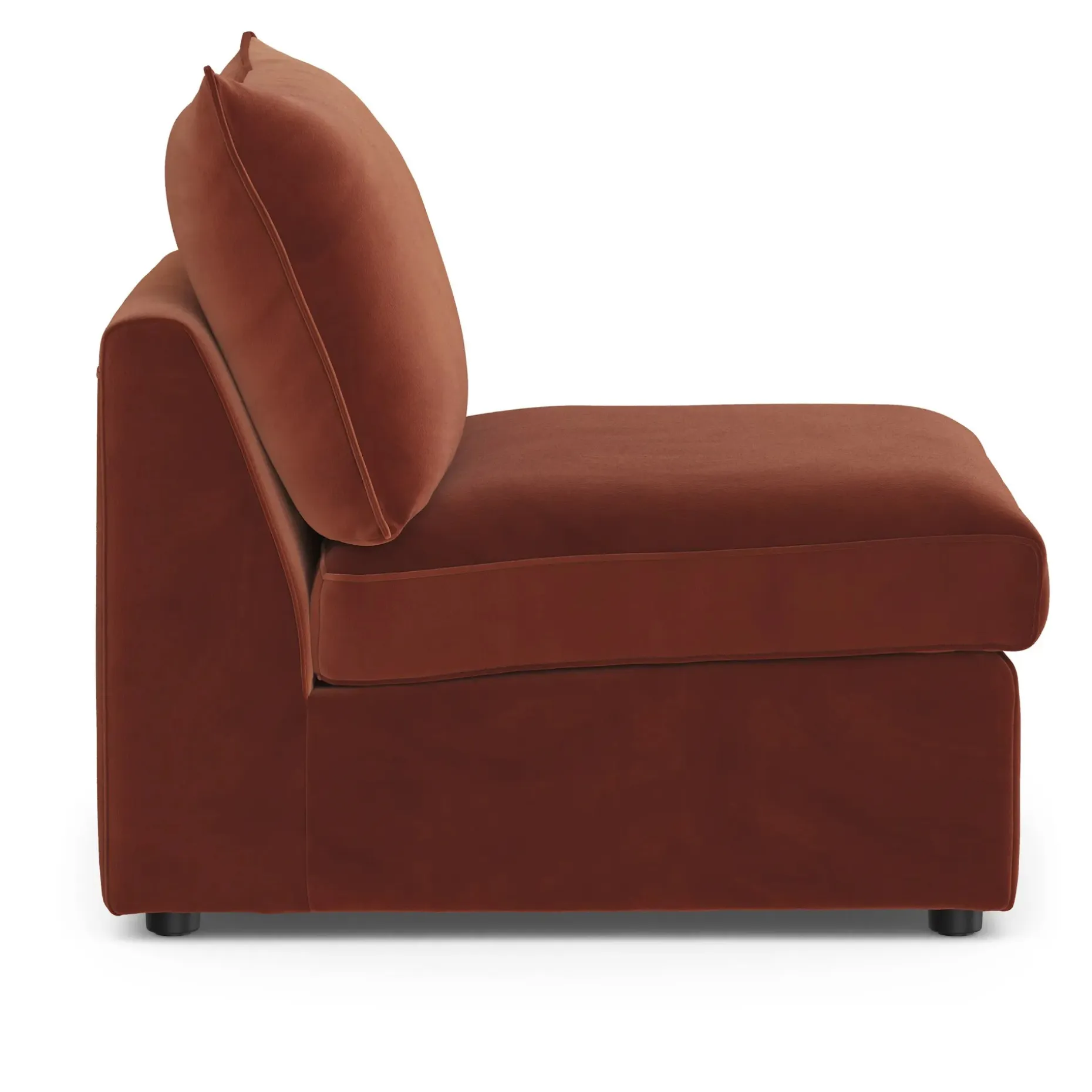 Lenae 32" Velvet Armless Chair Module - Hale Rust