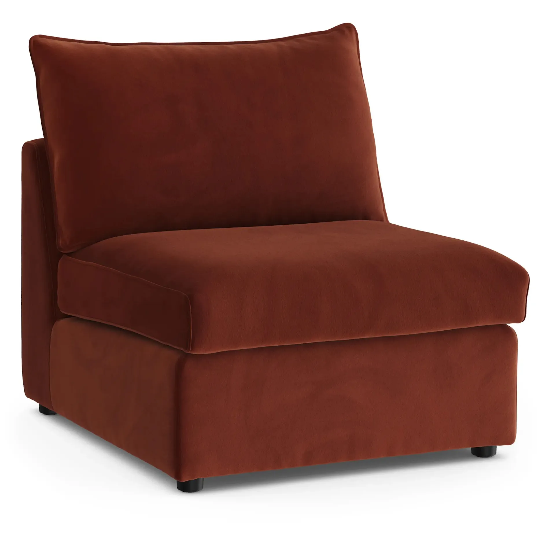 Lenae 32" Velvet Armless Chair Module - Hale Rust