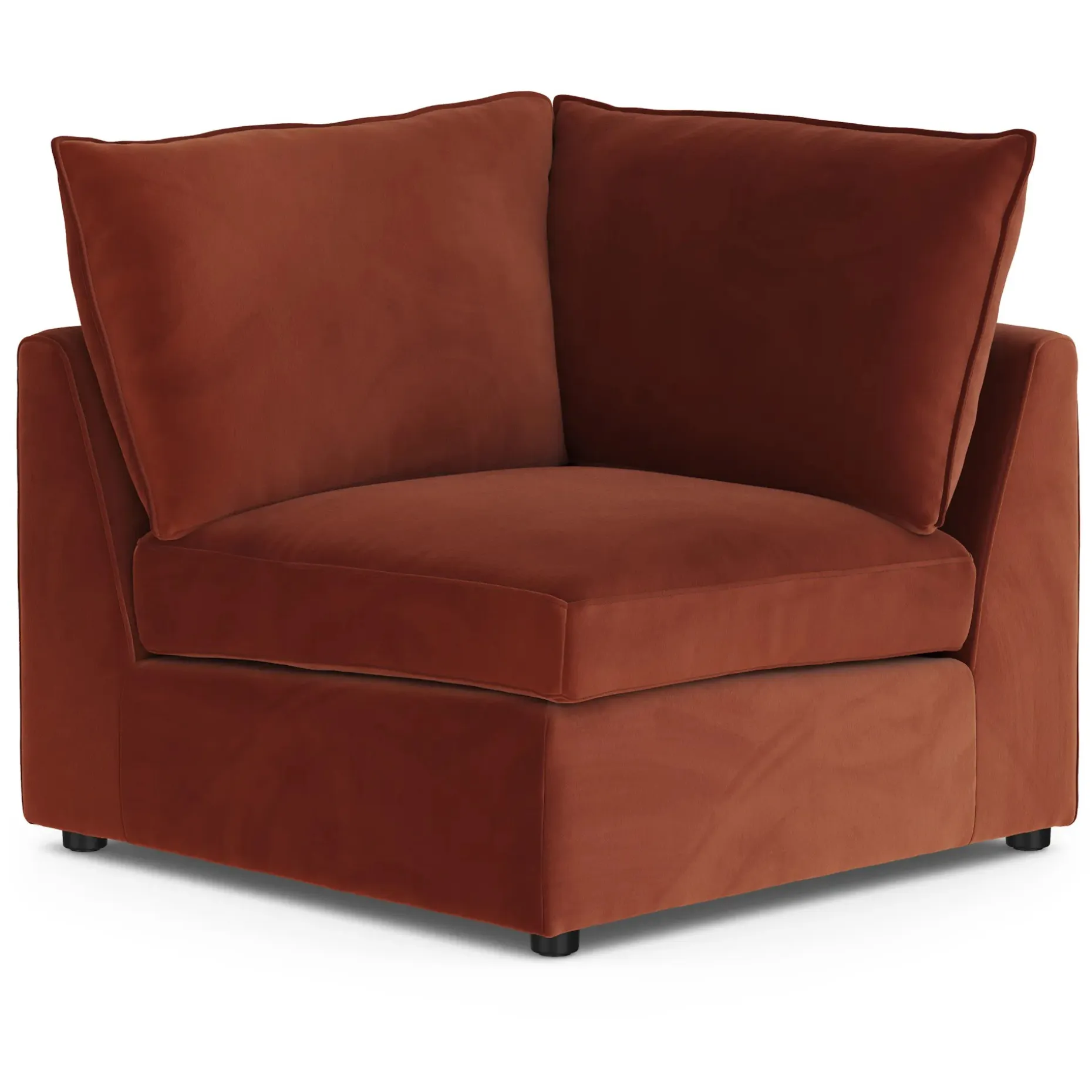 Lenae 38" Velvet Corner Module - Hale Rust