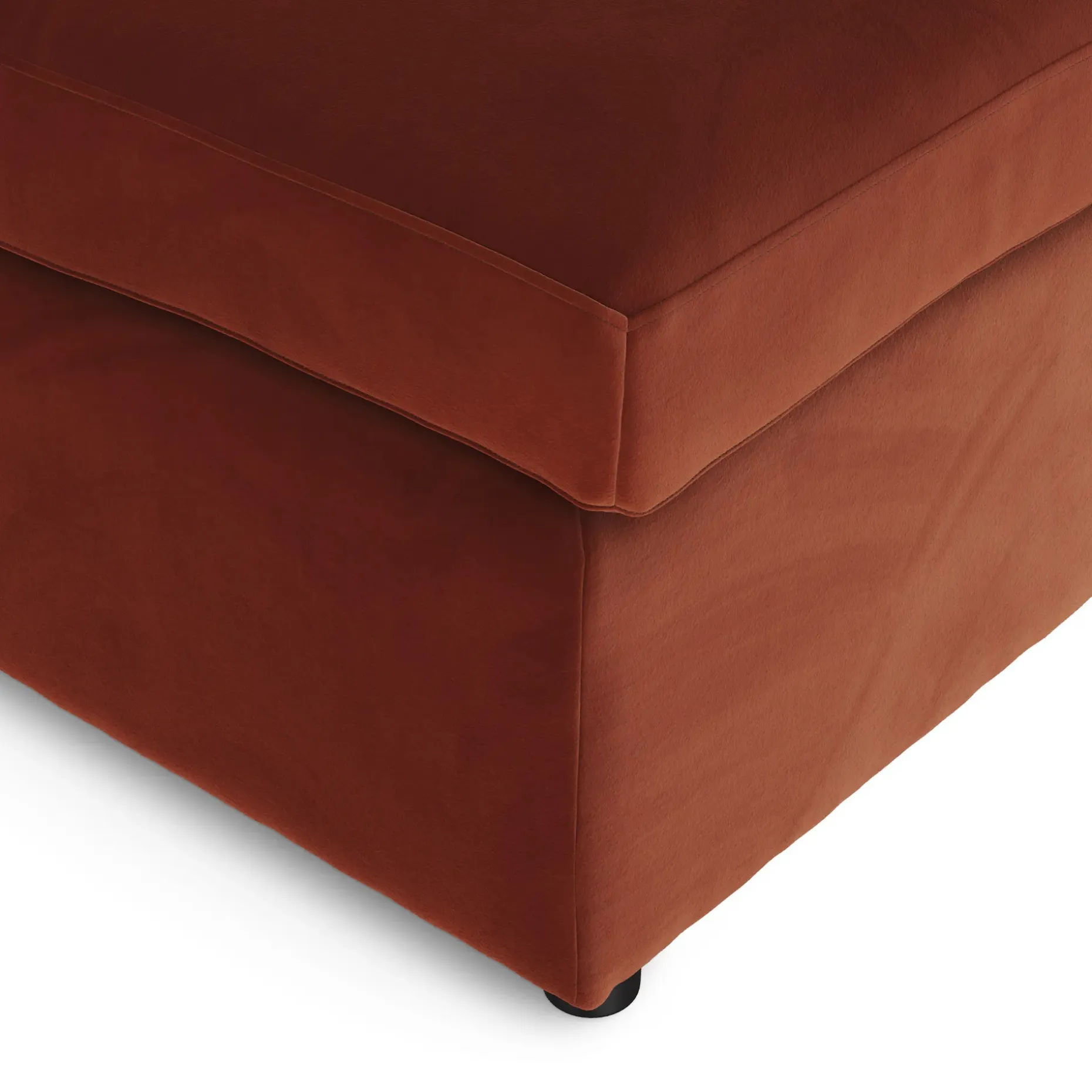 Lenae 38" Velvet Corner Module - Hale Rust