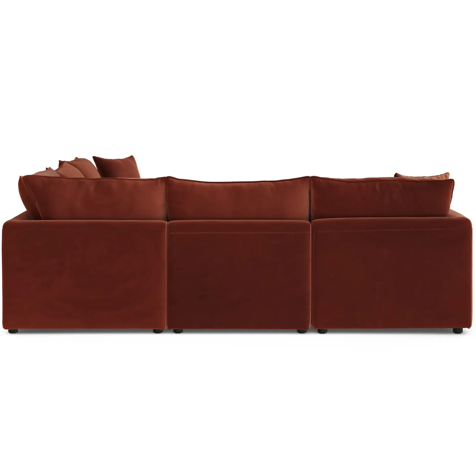 Lenae 106" Velvet Corner Sectional - Hale Rust