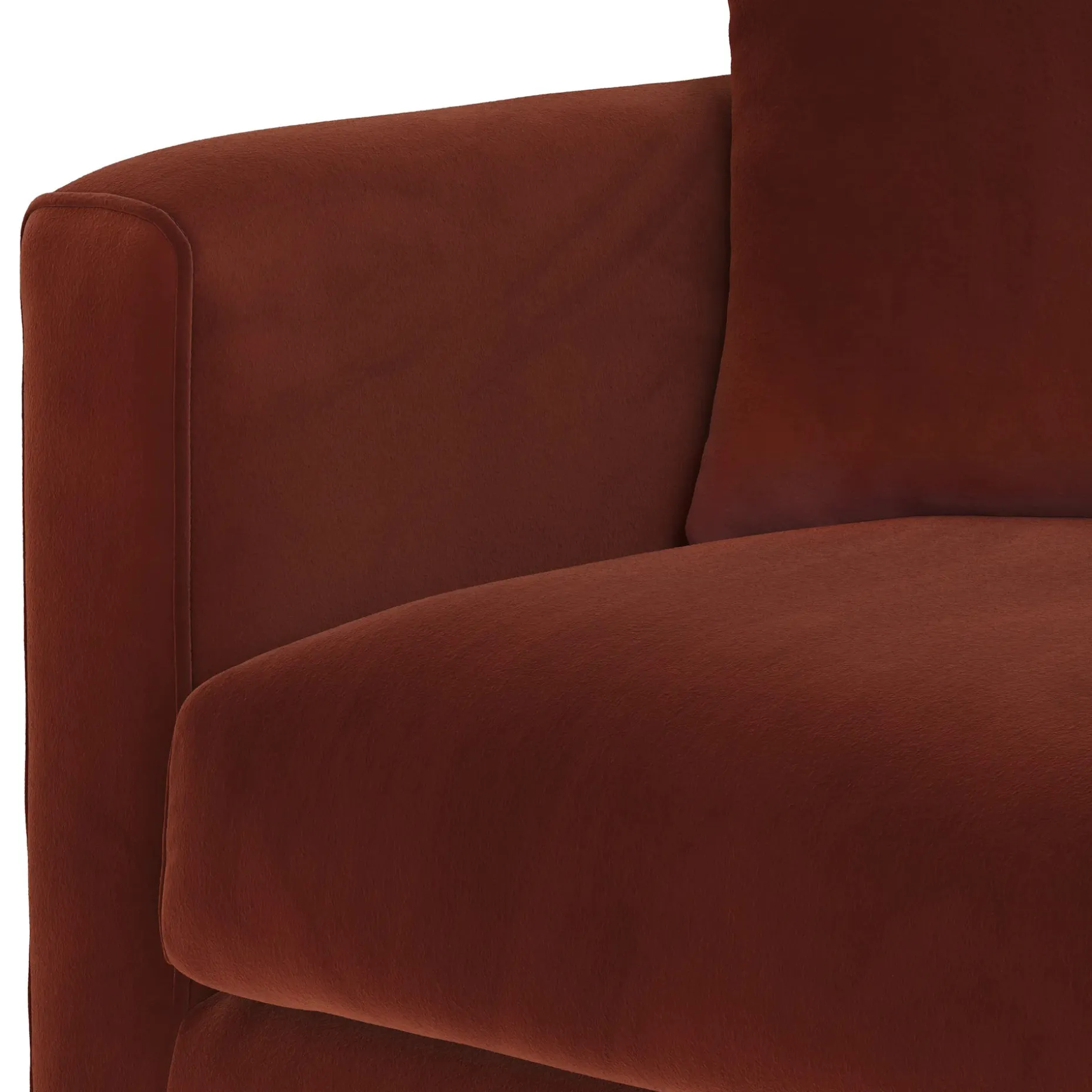 Lenae 106" Velvet Corner Sectional - Hale Rust