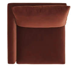 Lenae 36" Velvet Left Arm Module - Hale Rust