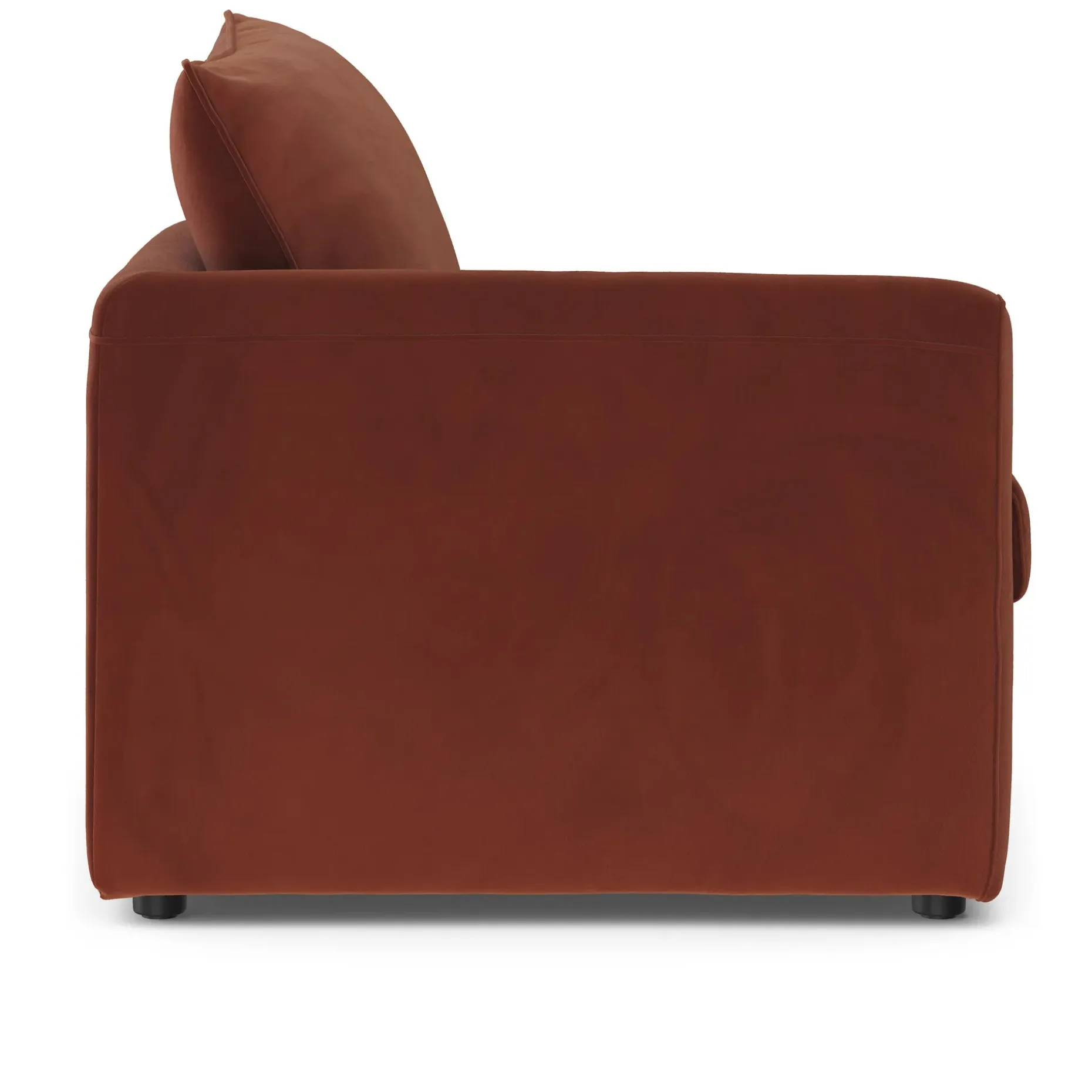 Lenae 36" Velvet Left Arm Module - Hale Rust