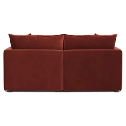 Lenae 72" Velvet Modular Loveseat - Hale Rust