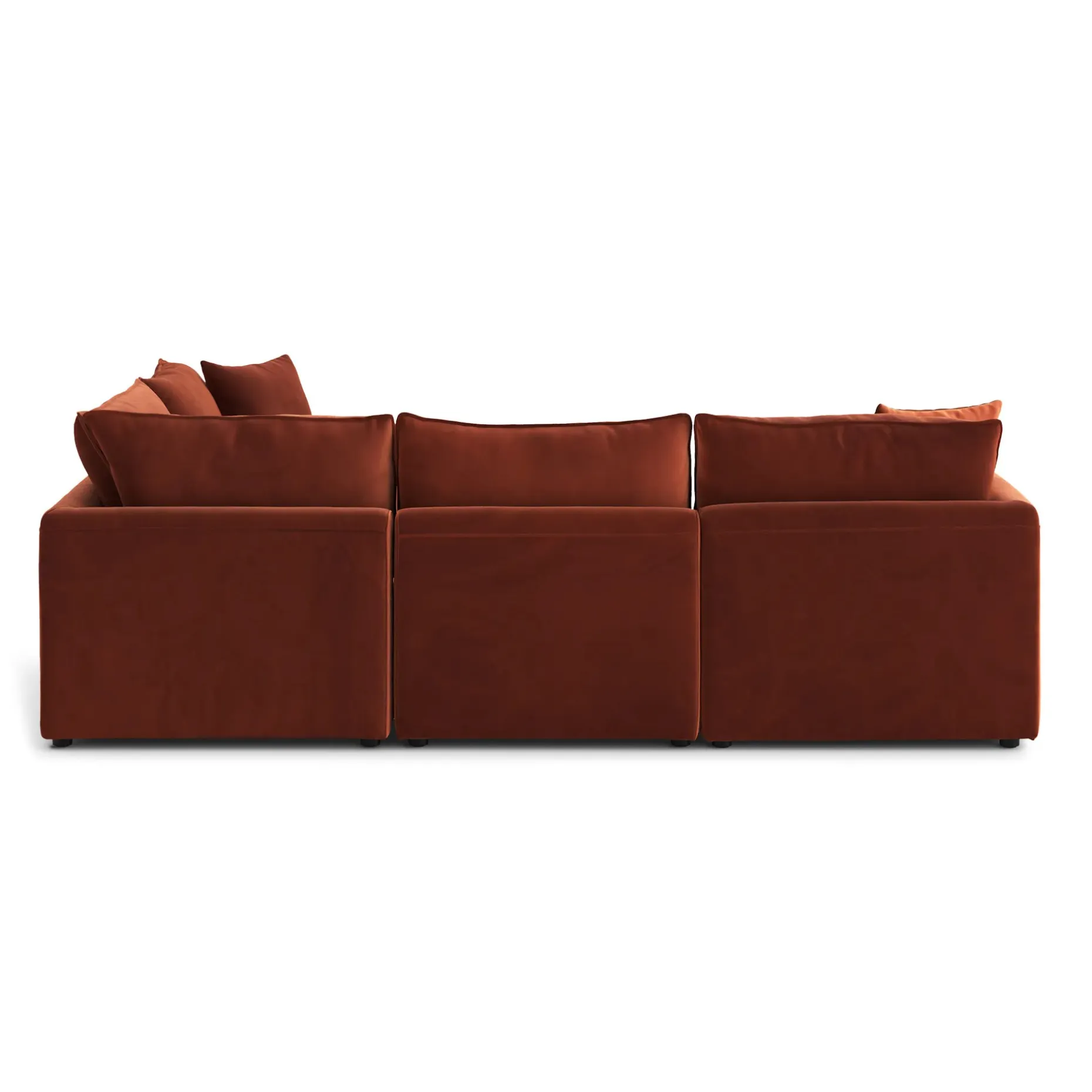 Lenae 106" Velvet Modular L-Shape Sectional - Hale Rust