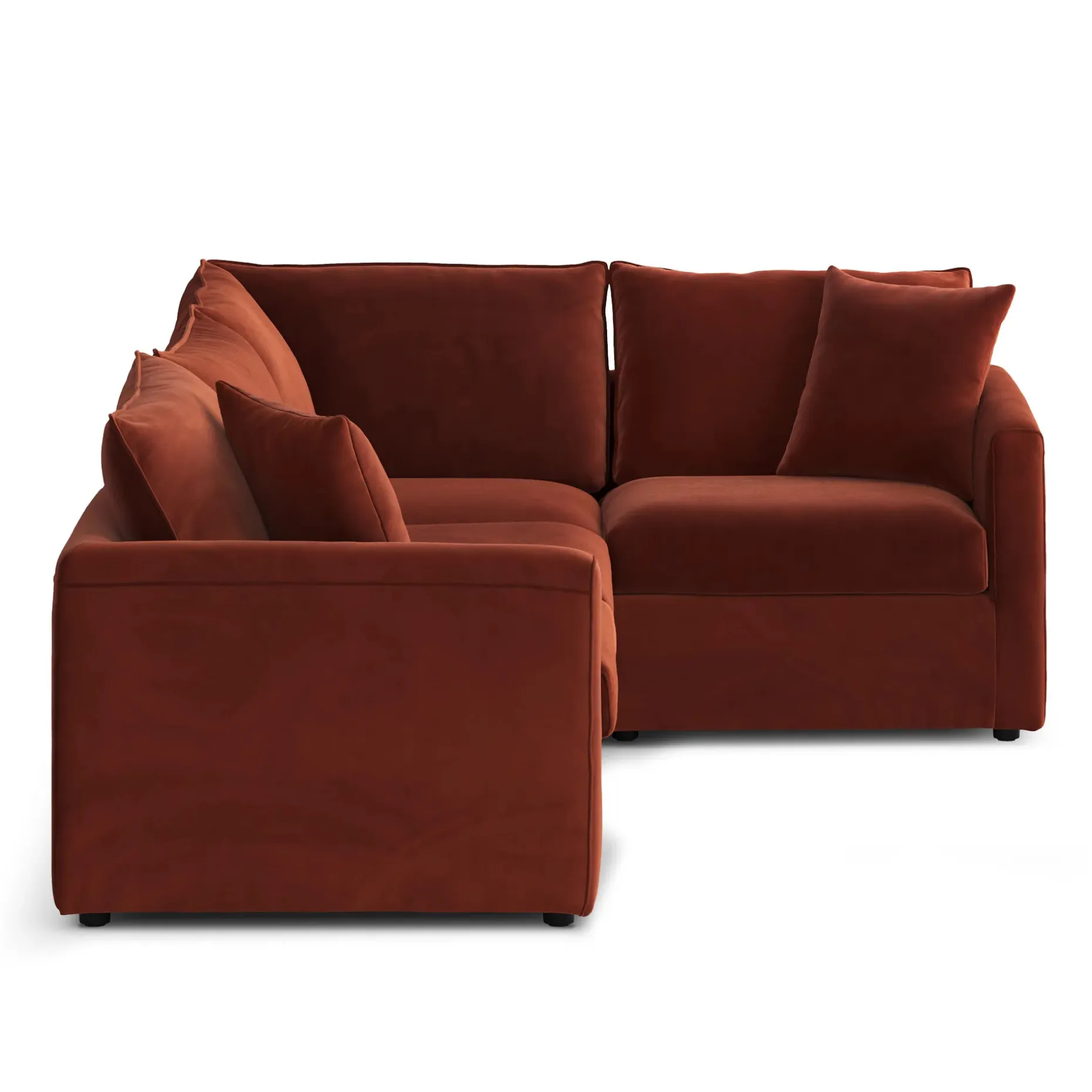 Lenae 106" Velvet Modular L-Shape Sectional - Hale Rust