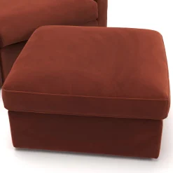Lenae 72" Velvet Modular Sectional - Hale Rust