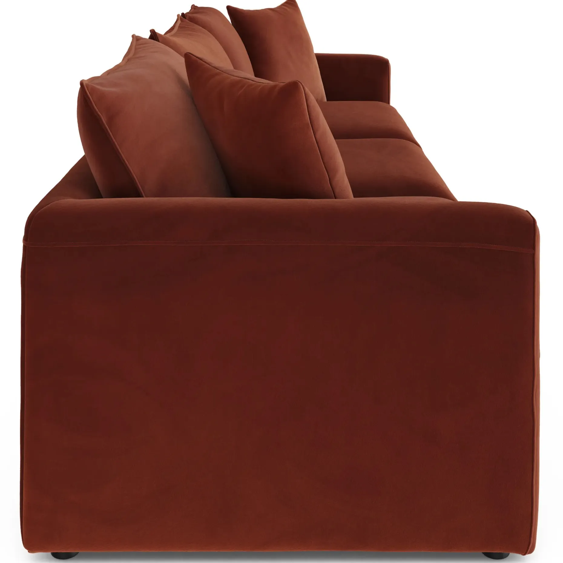 Lenae 104" Velvet Modular Sofa - Hale Rust