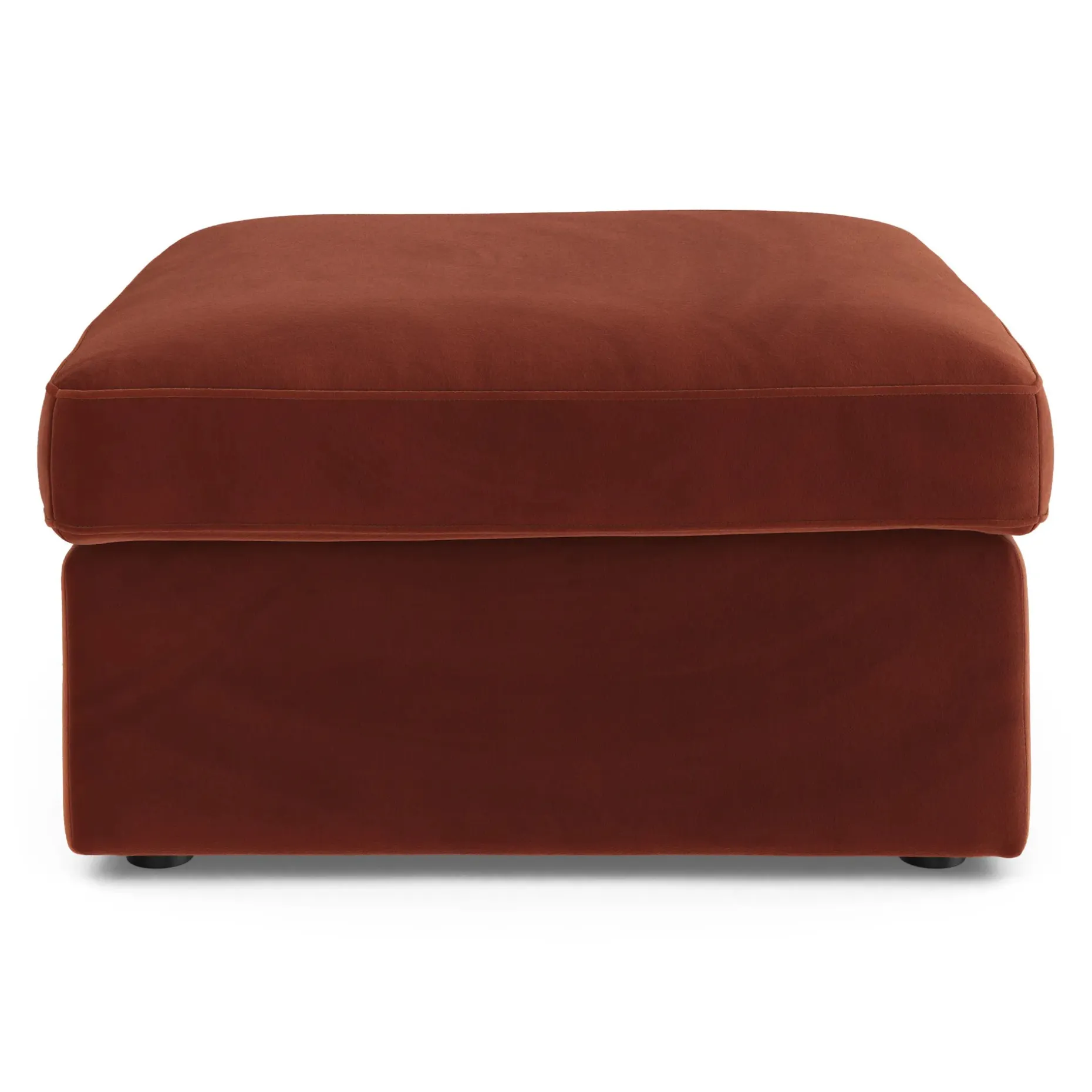 Lenae 33" Velvet Ottoman - Hale Rust