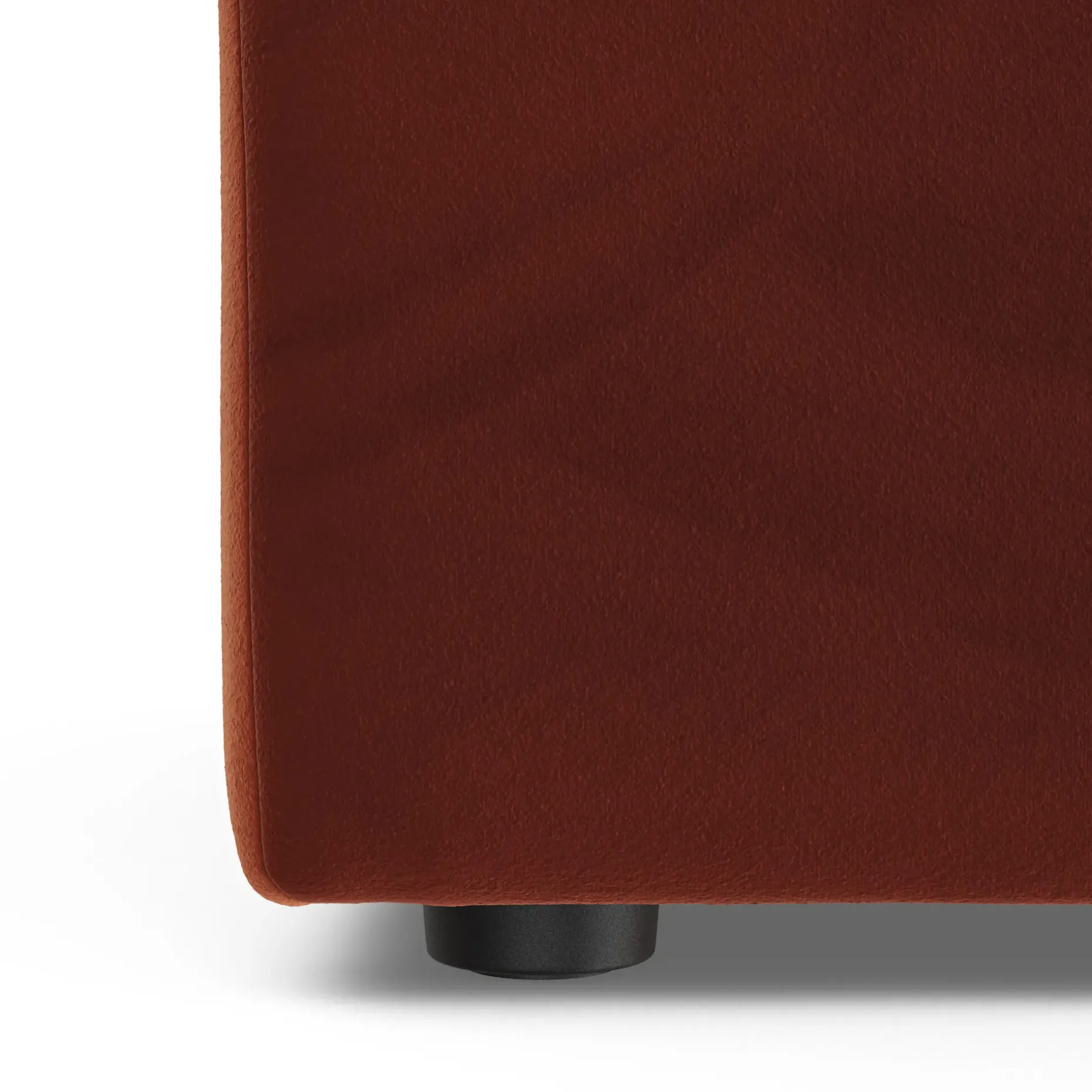 Lenae 33" Velvet Ottoman - Hale Rust