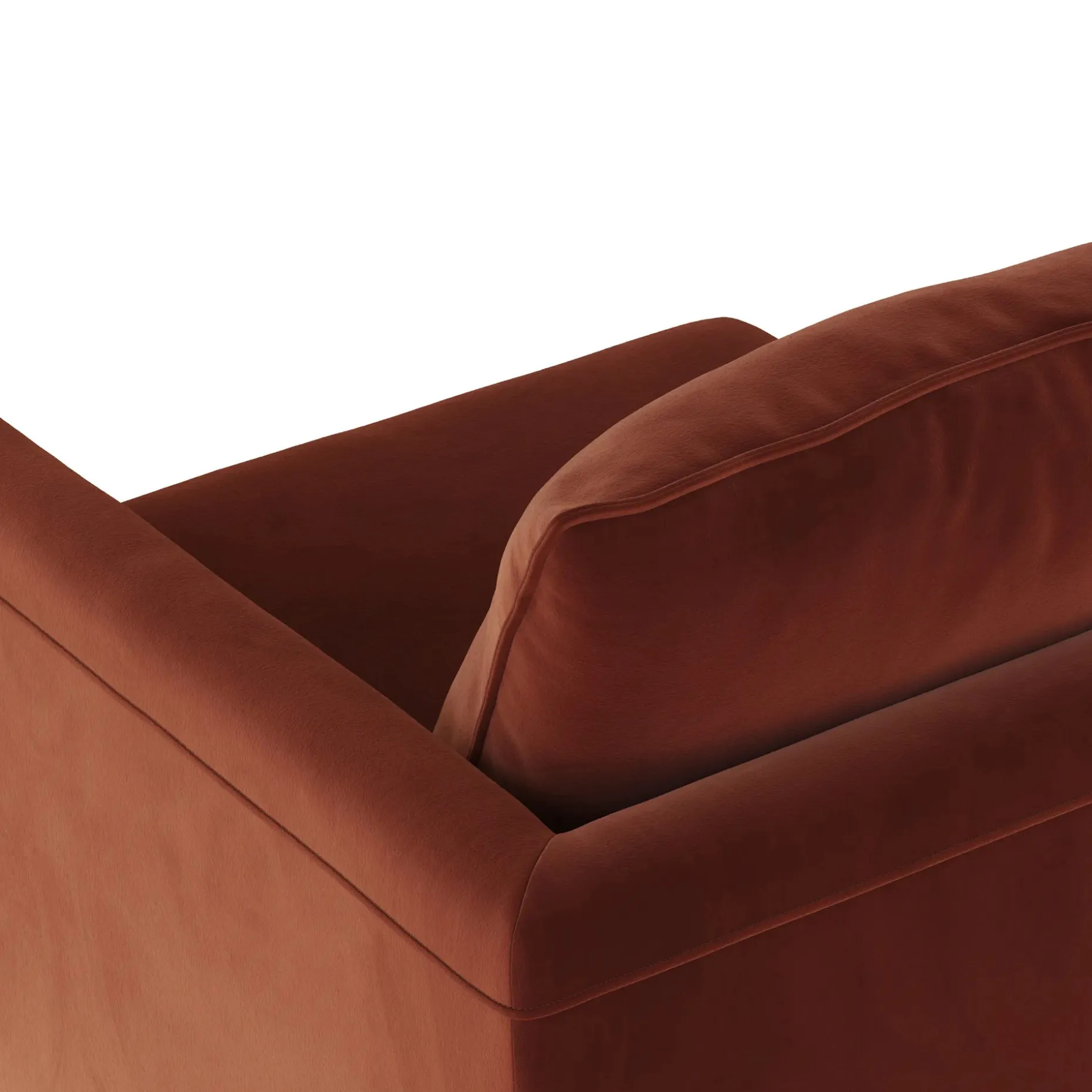 Lenae 36" Velvet Right Arm Module - Hale Rust