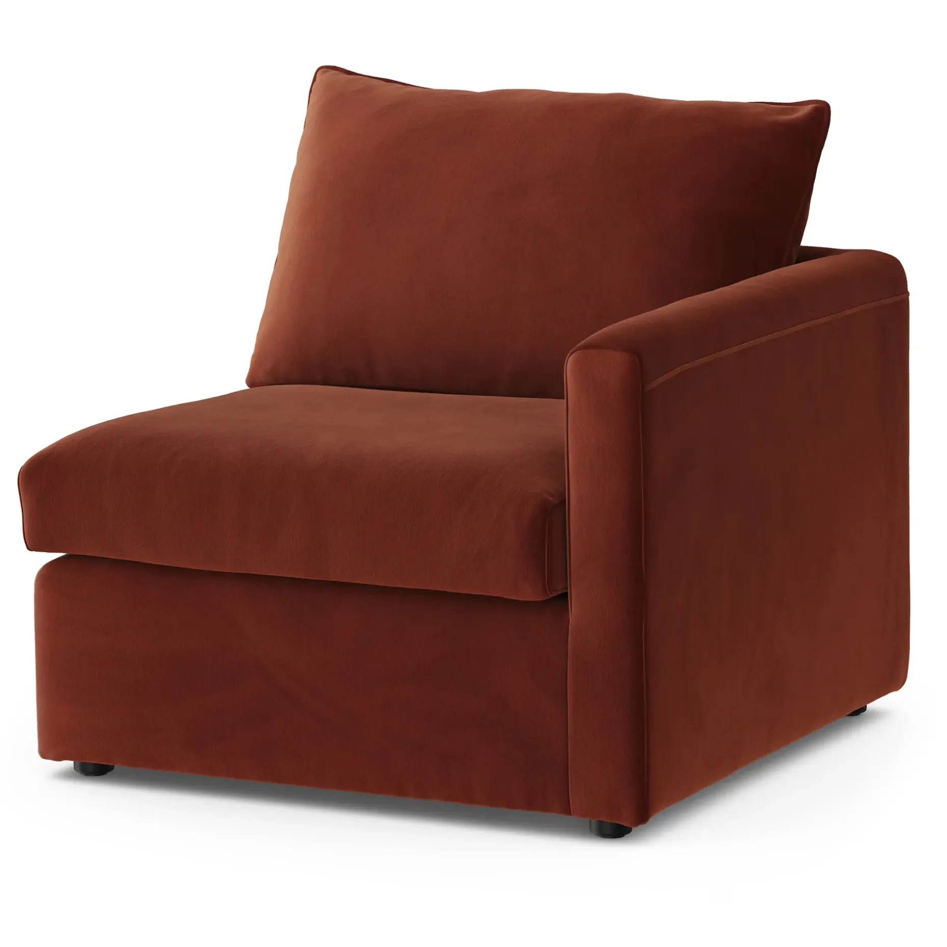 Lenae 36" Velvet Right Arm Module - Hale Rust