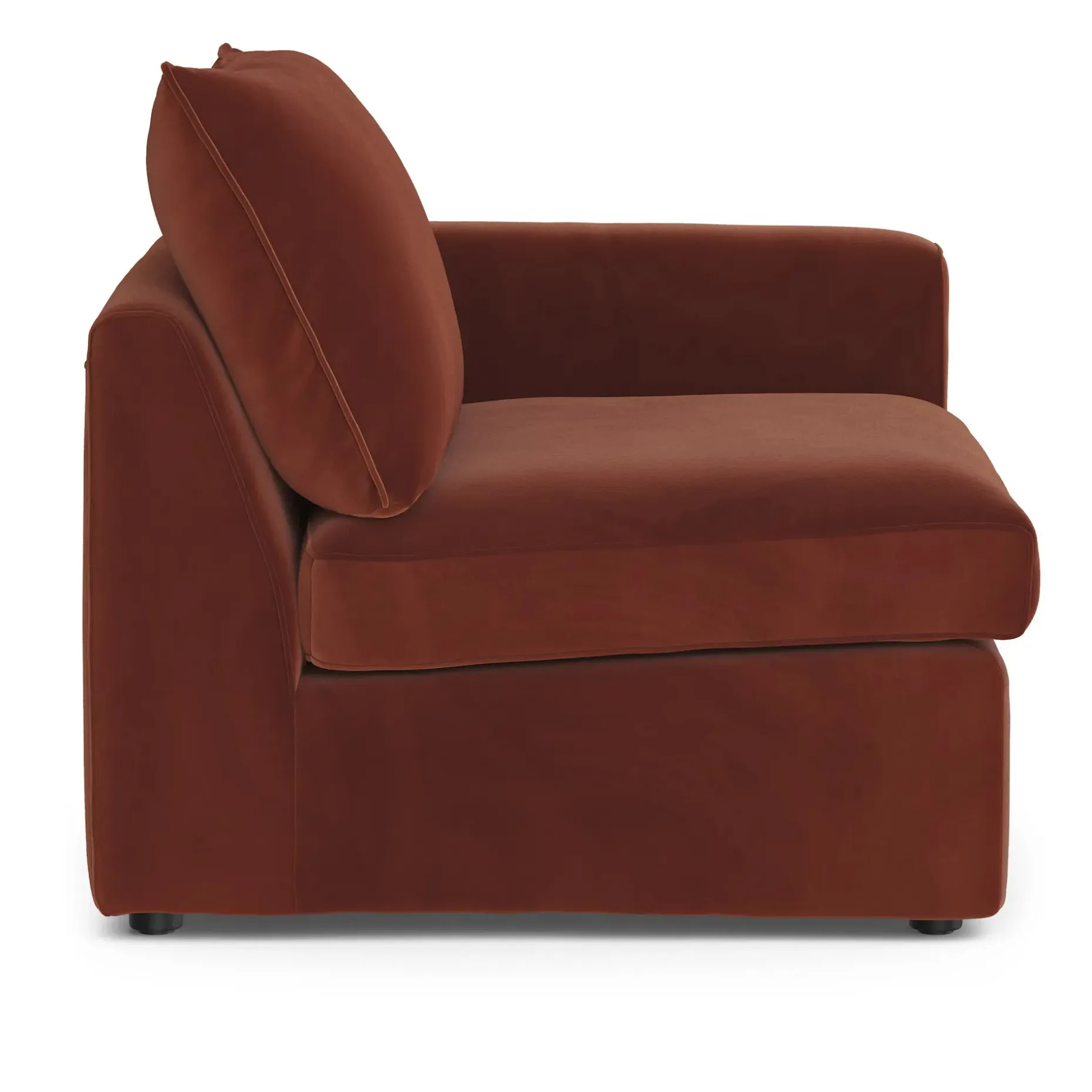 Lenae 36" Velvet Right Arm Module - Hale Rust