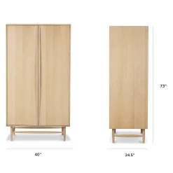 Lenia Armoire - White Oak