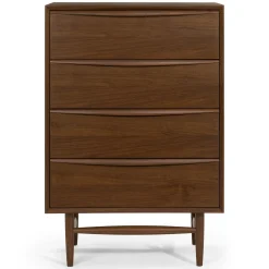 Lenia 4-Drawer Chest - Walnut