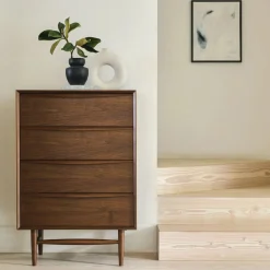 Lenia 4-Drawer Chest - Walnut