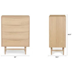 Lenia 4-Drawer Chest - White Oak