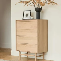 Lenia 4-Drawer Chest - White Oak