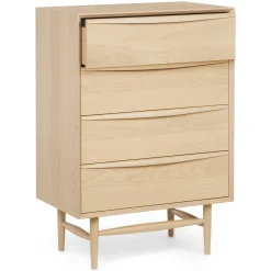 Lenia 4-Drawer Chest - White Oak