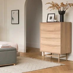Lenia 4-Drawer Chest - White Oak