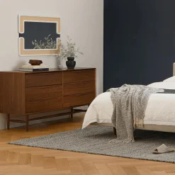 Lenia 6-Drawer Double Dresser - Walnut