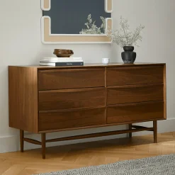 Lenia 6-Drawer Double Dresser - Walnut