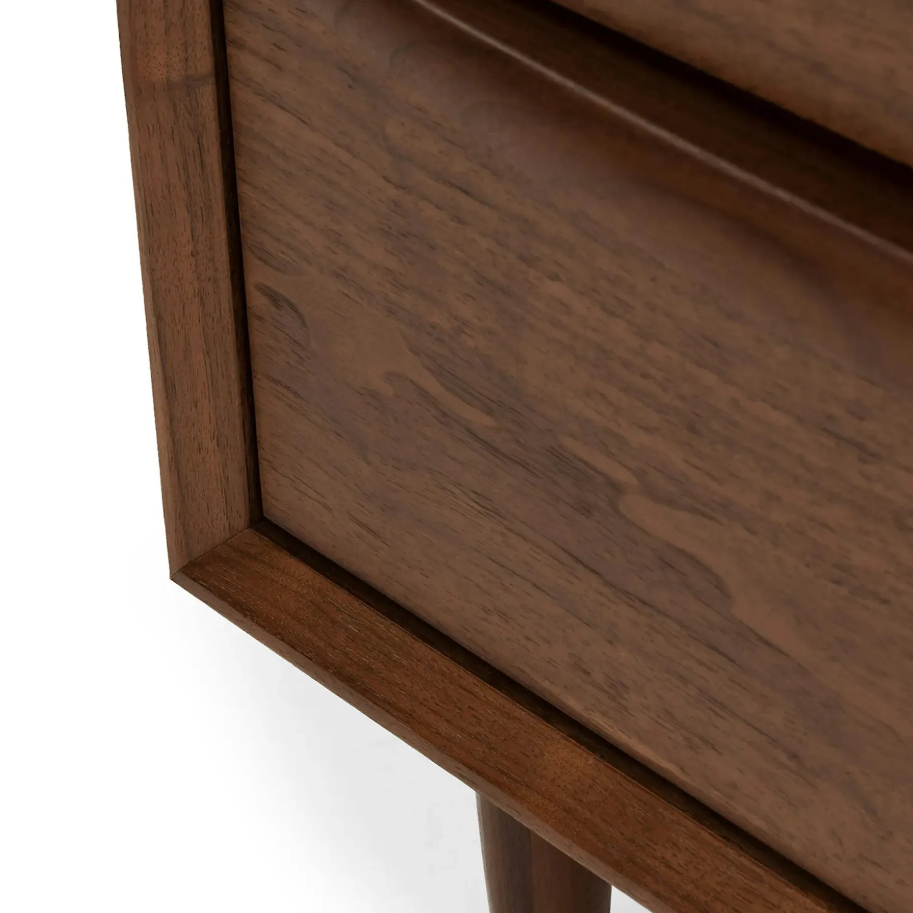 Lenia 2-Drawer Nightstand - Walnut