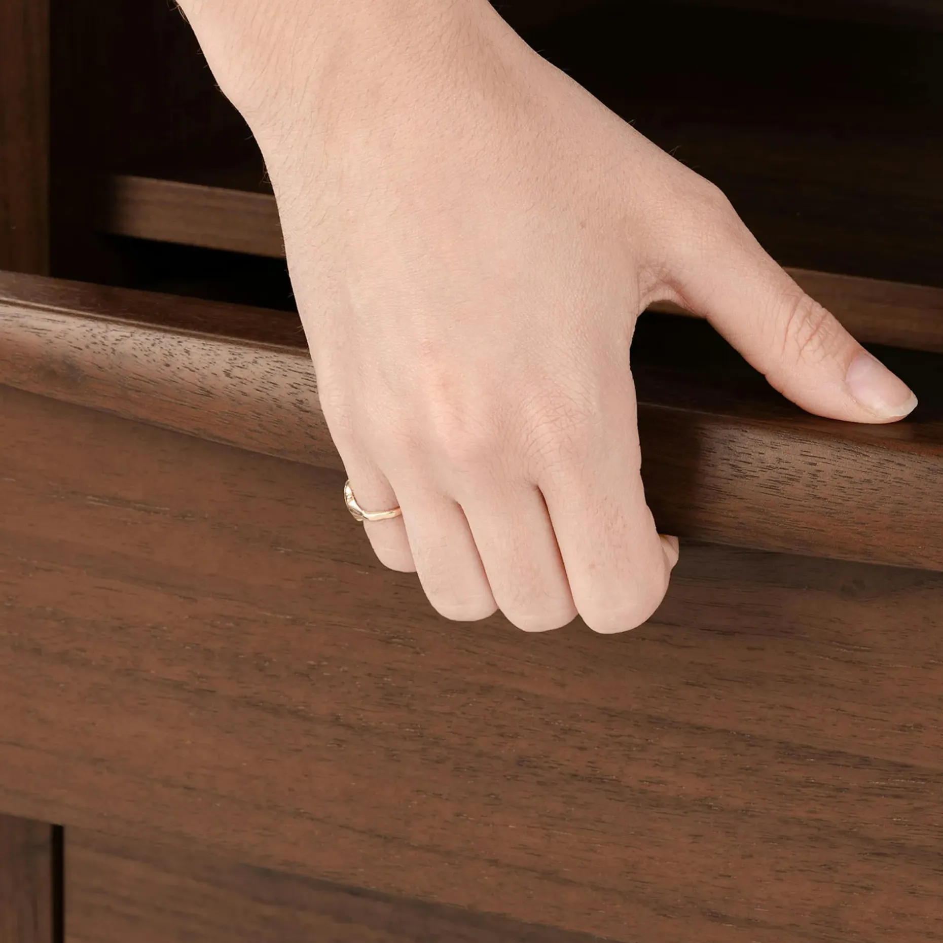 Lenia 2-Drawer Nightstand - Walnut