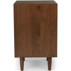 Lenia 2-Drawer Nightstand - Walnut