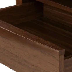 Lenia 2-Drawer Nightstand - Walnut