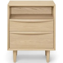 Lenia 2-Drawer Nightstand - White Oak