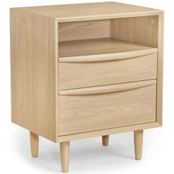 Lenia 2-Drawer Nightstand - White Oak