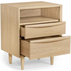 Lenia 2-Drawer Nightstand - White Oak