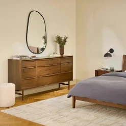 Lenia 9-Drawer Triple Dresser - Walnut